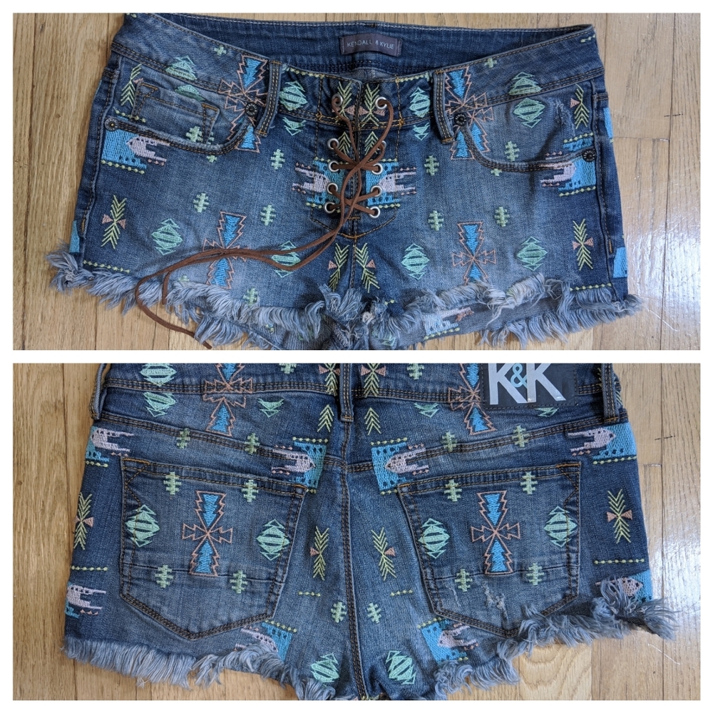 Kendall & Kylie boho Aztec tribal shorts 7